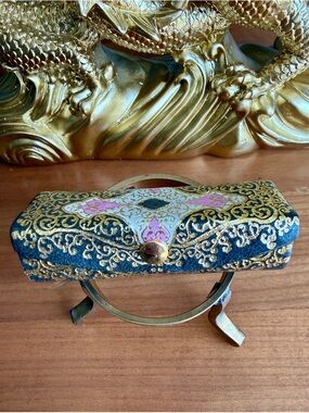 Fiocchi Vintage Italian Made Leather Lipstick Case with Mirror
